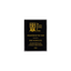 A photo of a Black Piano Finish plaque with full laser engraved text and graphics, and colour fill.
