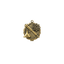A product photo of small sculptured Gold Science medallion.