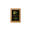 A photo of a Light Oak Laminate plaque with full traditional engraved plate.