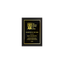 A photo of a Matte Black Laminate plaque with full traditional engraved plate.
