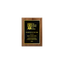 A photo of a solid wood traditional Walnut plaque with a full traditionally engraved plate.