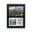 An image of a Plain Black finish rectangular photo plaque with a full-colour plate on the bottom-half and a photo holder on the top-half.