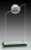 Jade Glass - Award with Crystal Golf Ball on Top