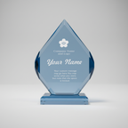 Acrylic - Faceted Blue Diamond Award