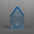 Acrylic - Faceted Blue Diamond Award