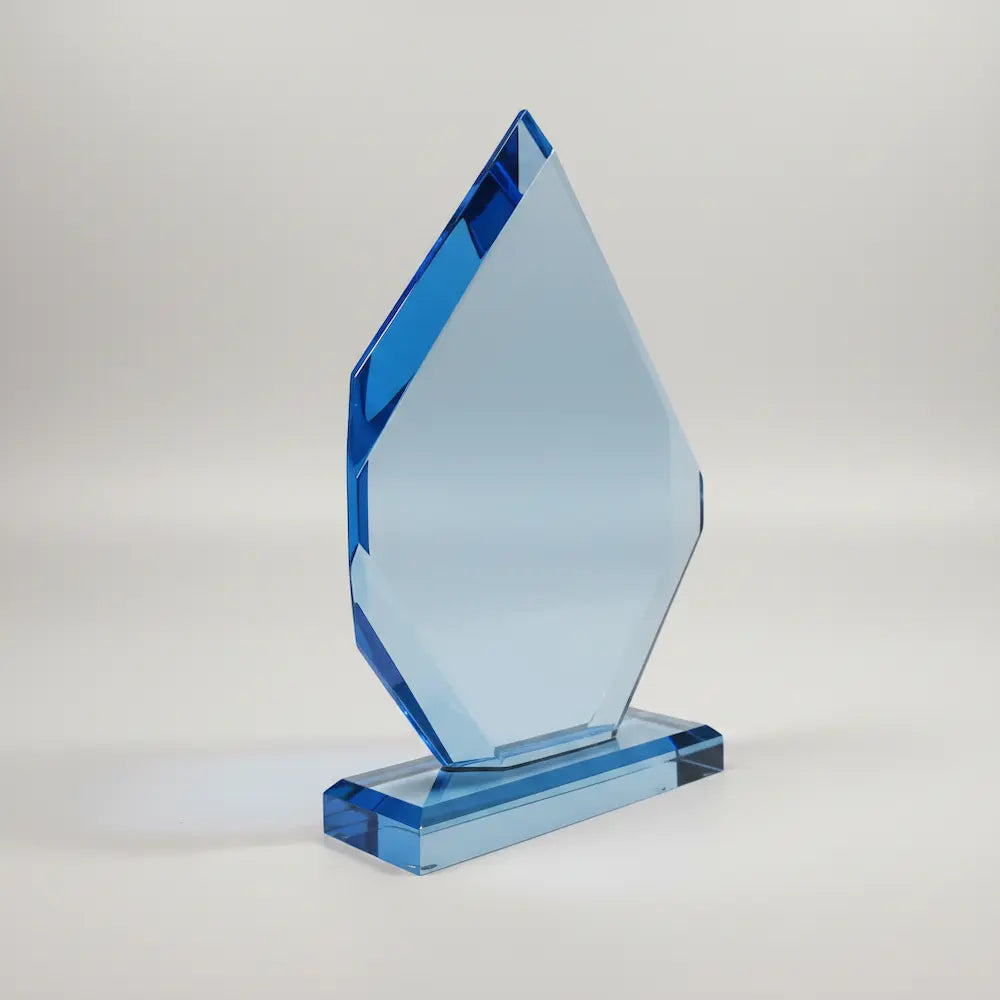 Acrylic - Faceted Blue Diamond Award