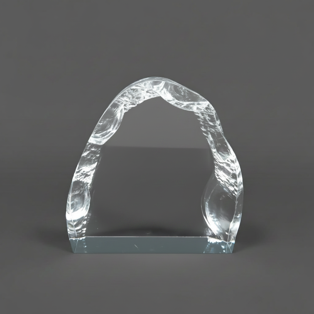 Acrylic - Reflective Blue Edge Mountain Shape Secondary image
