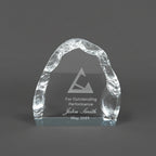Acrylic - Reflective Blue Edge Mountain Shape