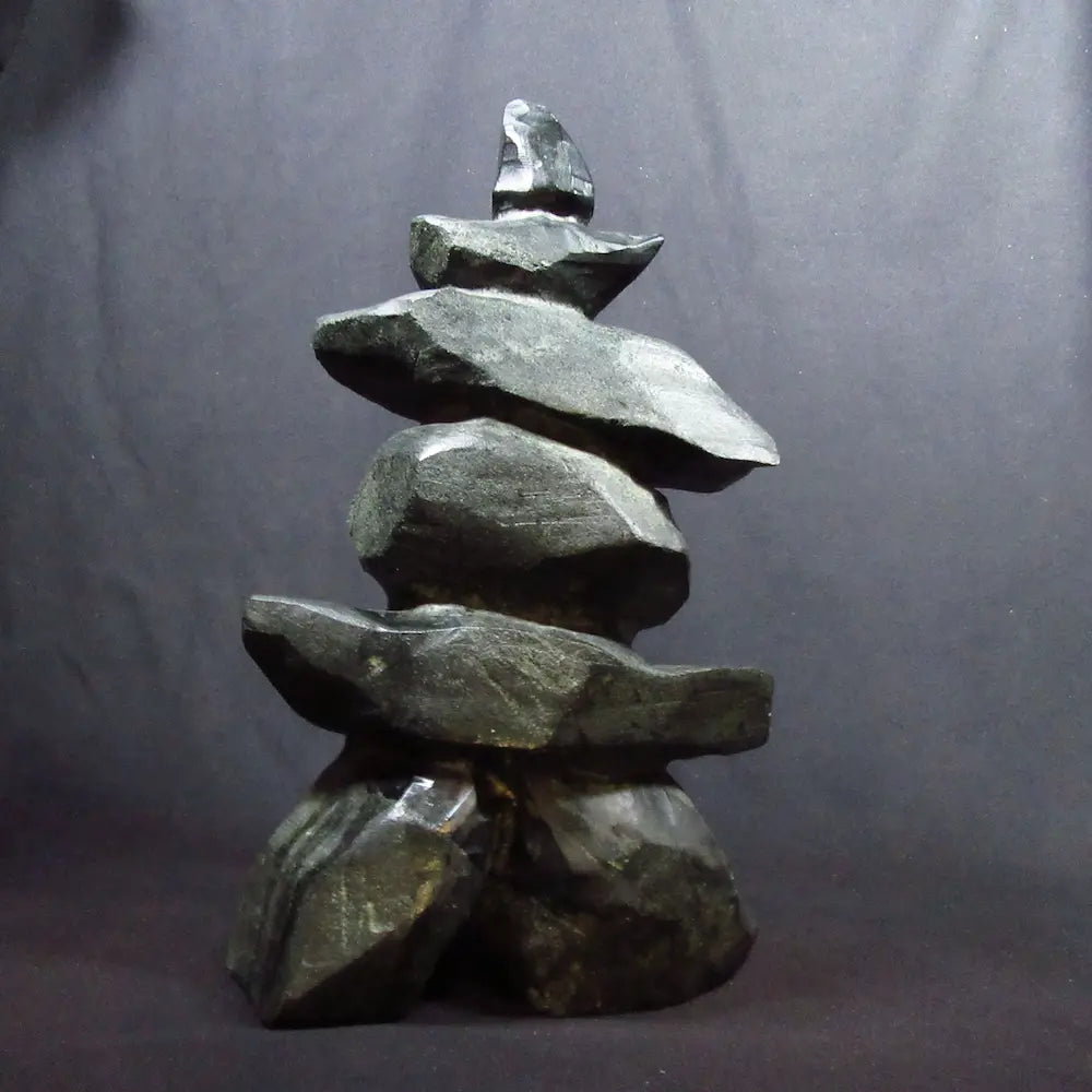 Heritage - Large Soapstone Inukshuk (Grey) Secondary image