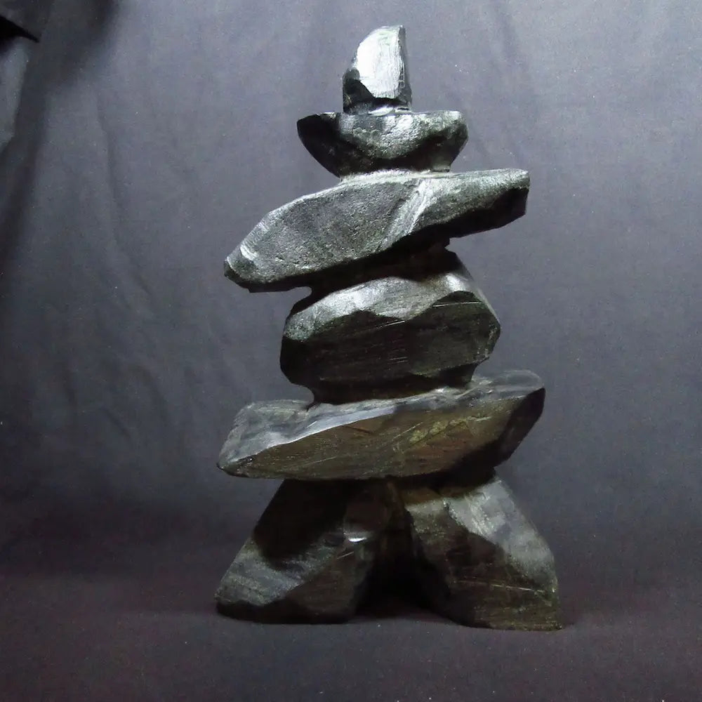 Heritage - Large Soapstone Inukshuk (Grey)
