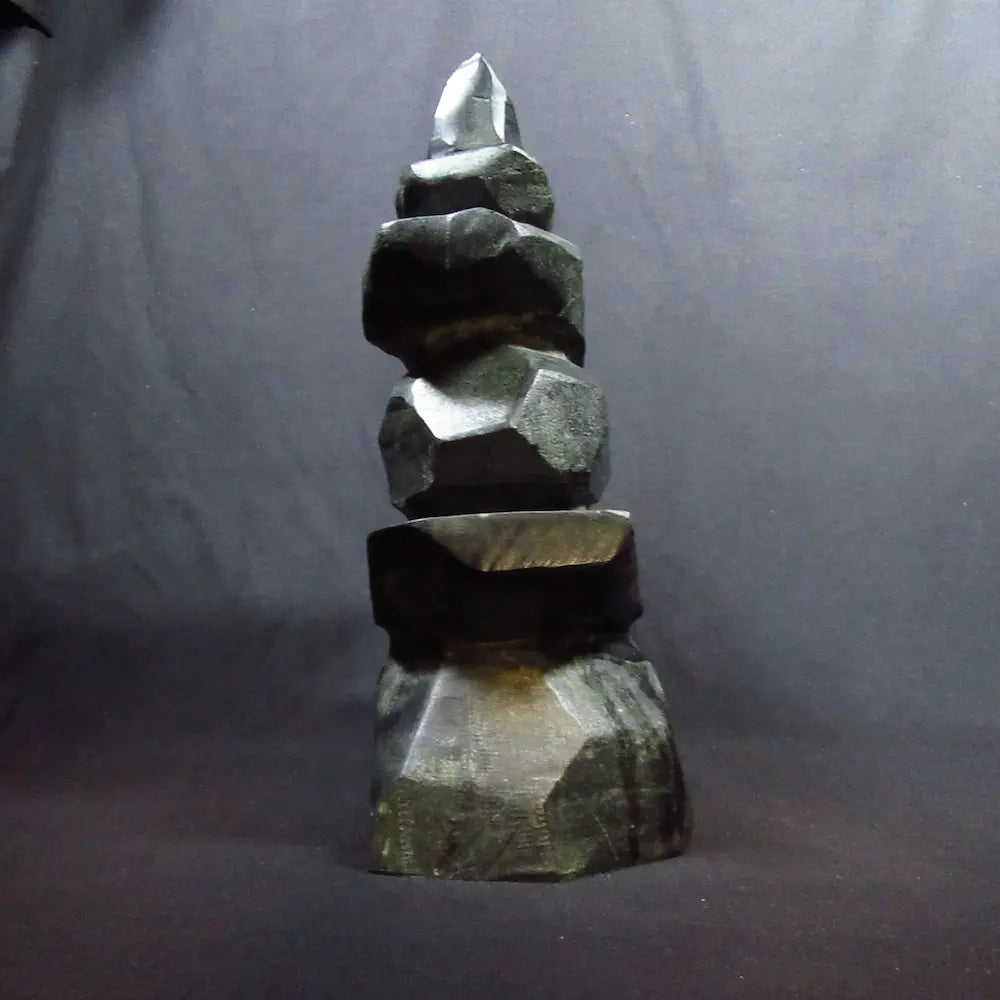 Heritage - Large Soapstone Inukshuk (Grey)
