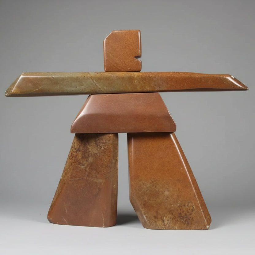 Heritage - Large Soapstone Inukshuk (Brown)