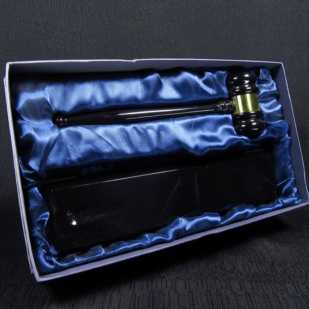 Ceremonial - Ebony Gavel and Holder Set