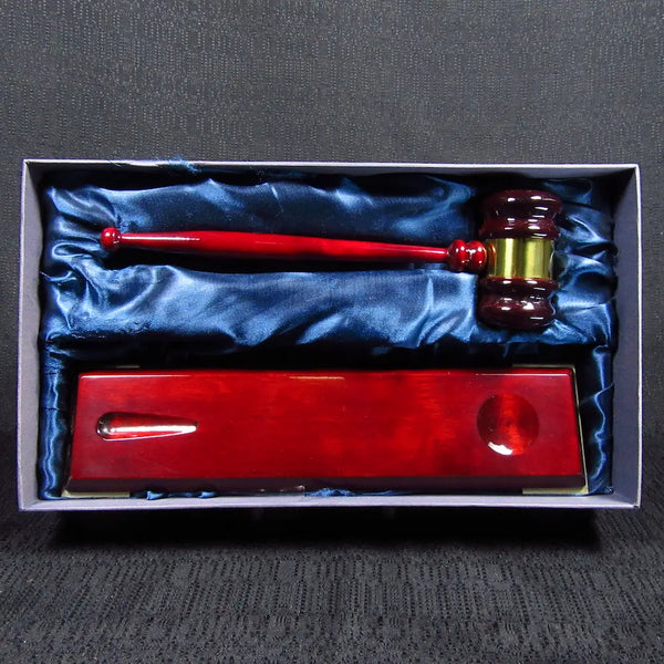Ceremonial - Piano Finish, Rosewood Gavel and Holder Set