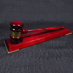 Ceremonial - Piano Finish, Rosewood Gavel and Holder Set