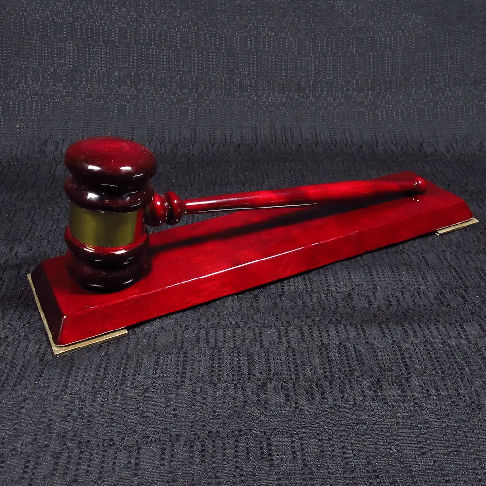 Ceremonial - Piano Finish, Rosewood Gavel and Holder Set