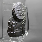 Cups - Pewter Crest, Low Gross, Glass Stein