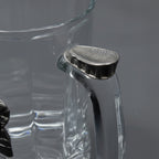 Cups - Pewter Crest, Low Gross, Glass Stein