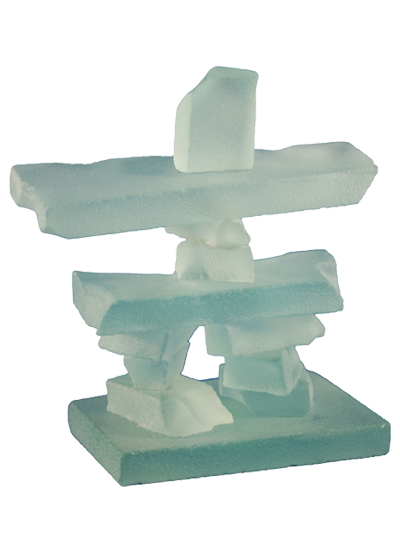 Heritage - Glass Inukshuk