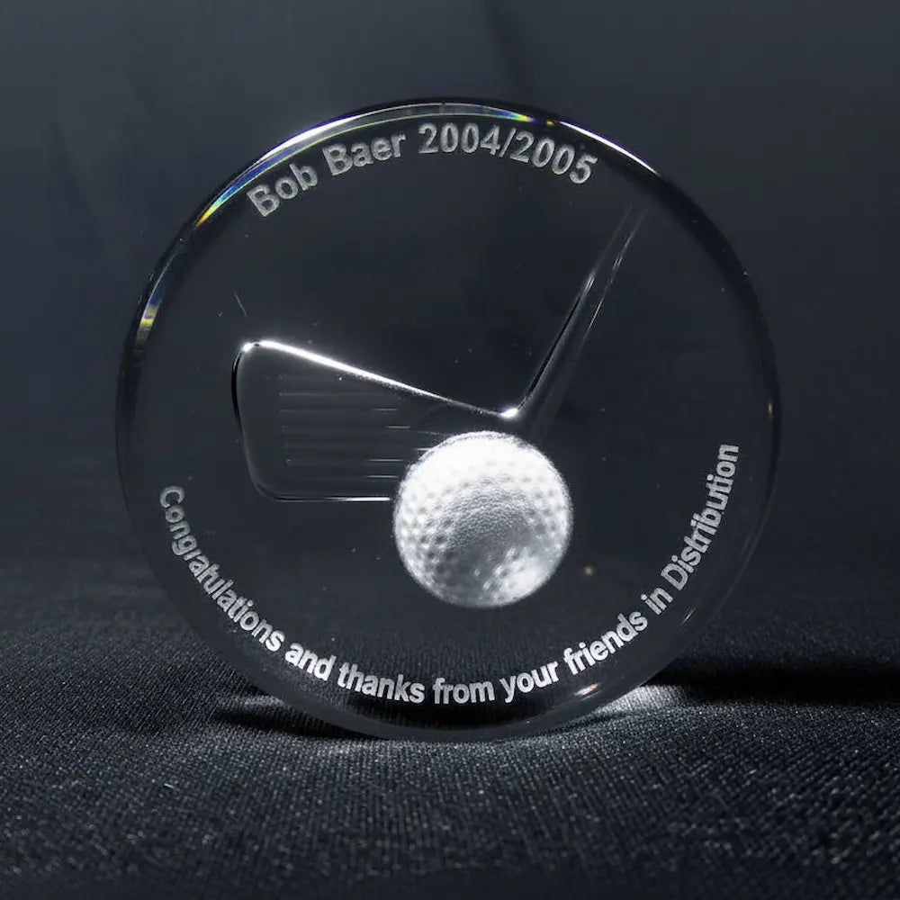 Glass - Golf Glass Paperweight (3.25") Main image
