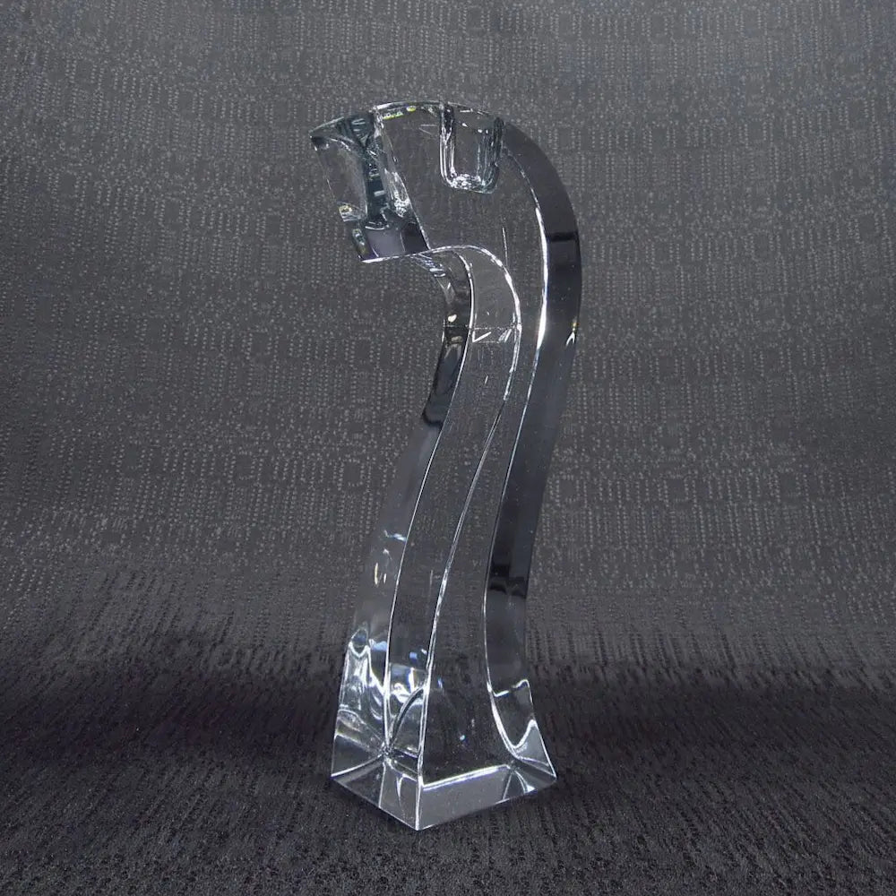 Glass - Question Mark Crystal Candle Holder