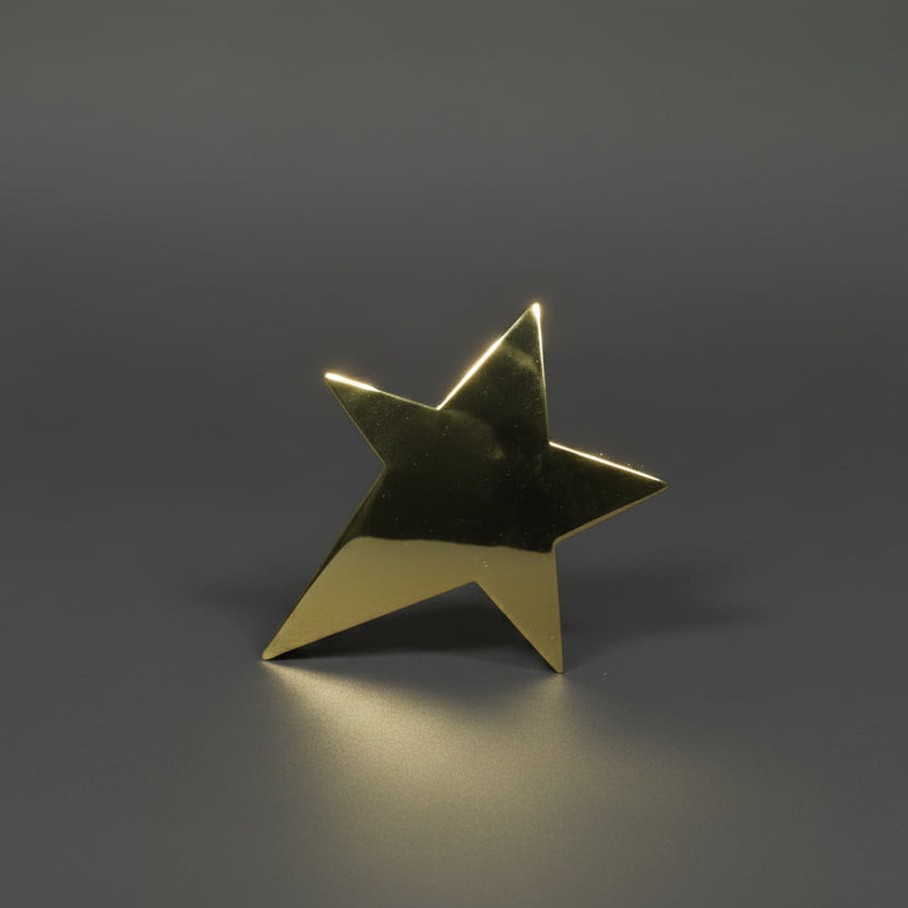 Gold Star Cast Metal Paperweight (4")