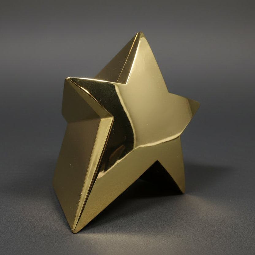 Gold Star Cast Metal Paperweight (4") Secondary image
