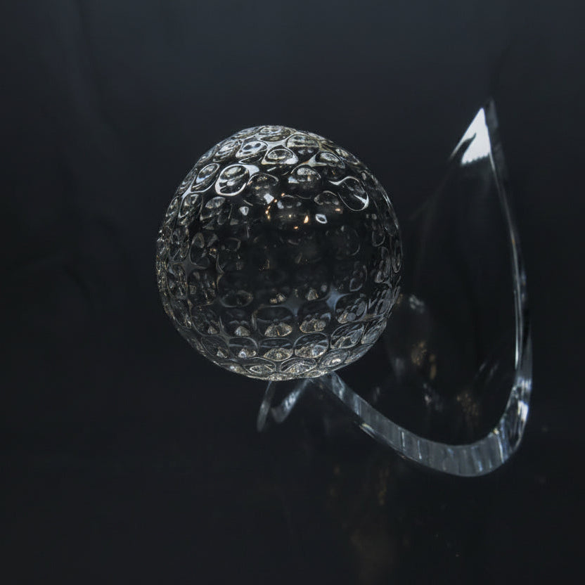 Optic Crystal - Golf Ball on Splash-shaped Glass
