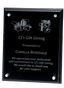 Plaque - Black and Floating Glass (on standoffs)
