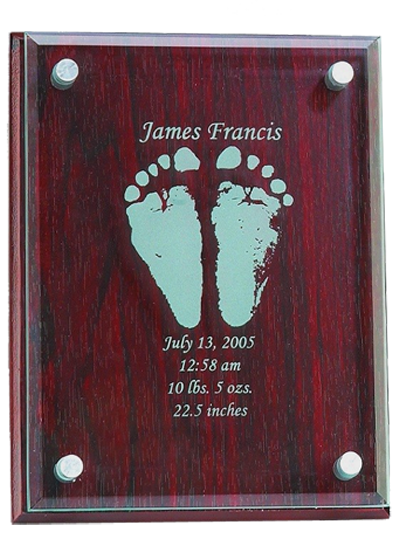 Plaque - Rosewood and Glass