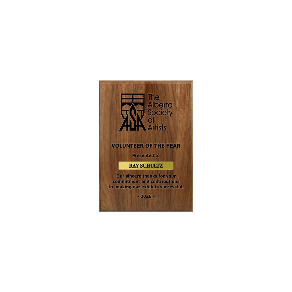 Solid Wood Plaque - Traditional Walnut