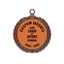 A product photo of a 2.75" antique finish full wreath Bronze specialty medallion with a debossed centre for dtf printing
