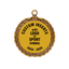 A product photo of a 2.75" antique finish full wreath Gold specialty medallion with a debossed centre for dtf printing