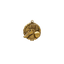 A product photo of small sculptured Gold Soccer medallion.