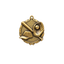 A product photo of small sculptured Gold Baseball medallion.