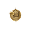 A product photo of small sculptured Gold Volleyball medallion.