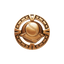 A product photo of Bronze Varsity Baseball medallion.