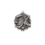 A product photo of small sculptured Silver Hockey medallion.