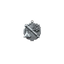A product photo of small sculptured Silver Science medallion.