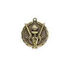 A product photo of small sculptured Gold Victory medallion.