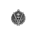A product photo of small sculptured Silver Victory medallion.