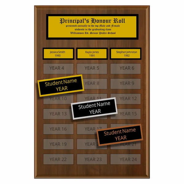 Annual Plaque - Multi-plate Traditional Walnut