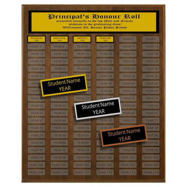 Annual Plaque - Multi-plate Traditional Walnut