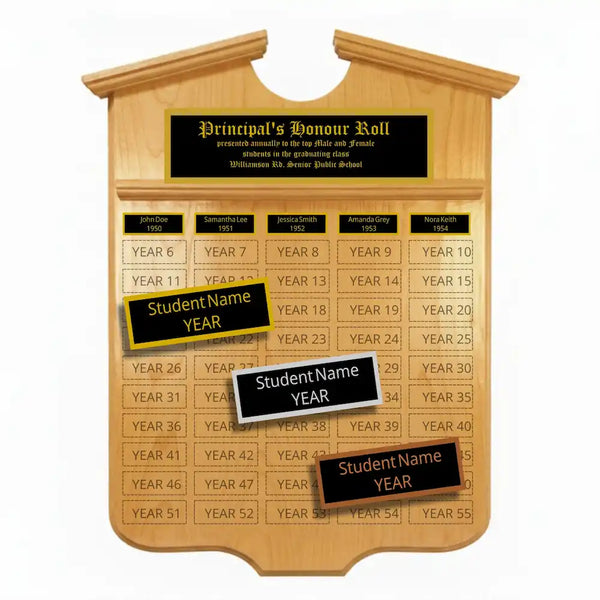 Annual Plaque - Grant Shield (18" x 24", 55 Plates)
