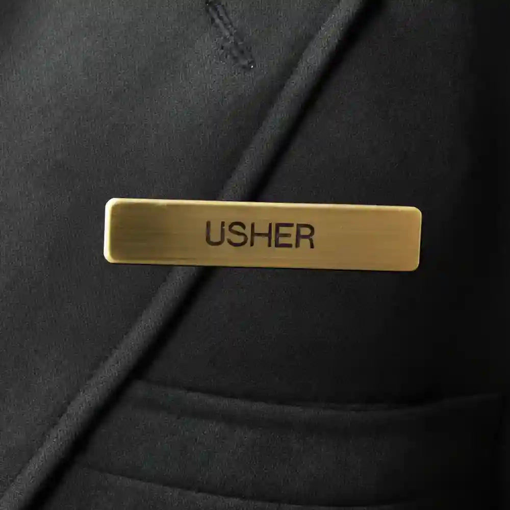 Name Badge - Engraved Heavy Brass
