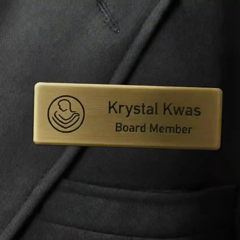 Name Badge - Engraved Heavy Brass