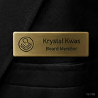 Name Badge - Engraved Heavy Brass
