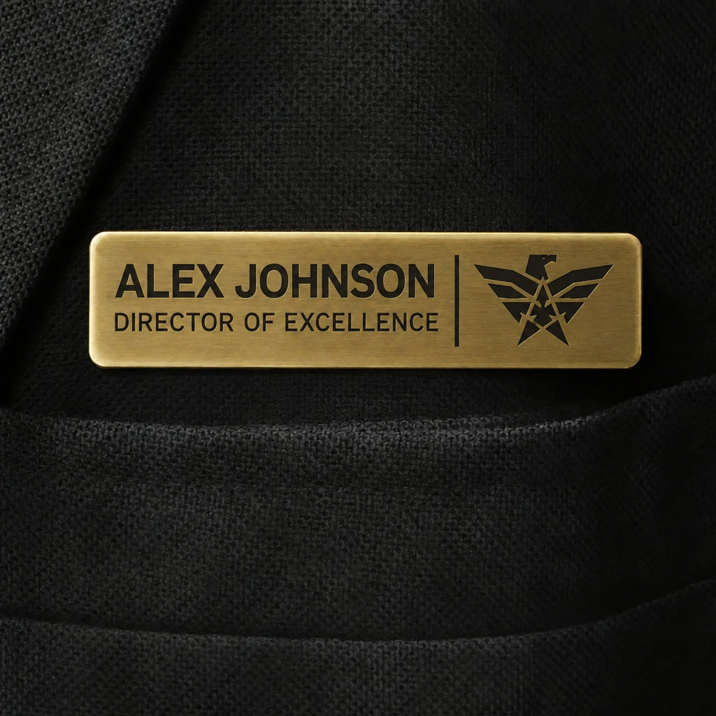 Name Badge - Engraved Heavy Brass