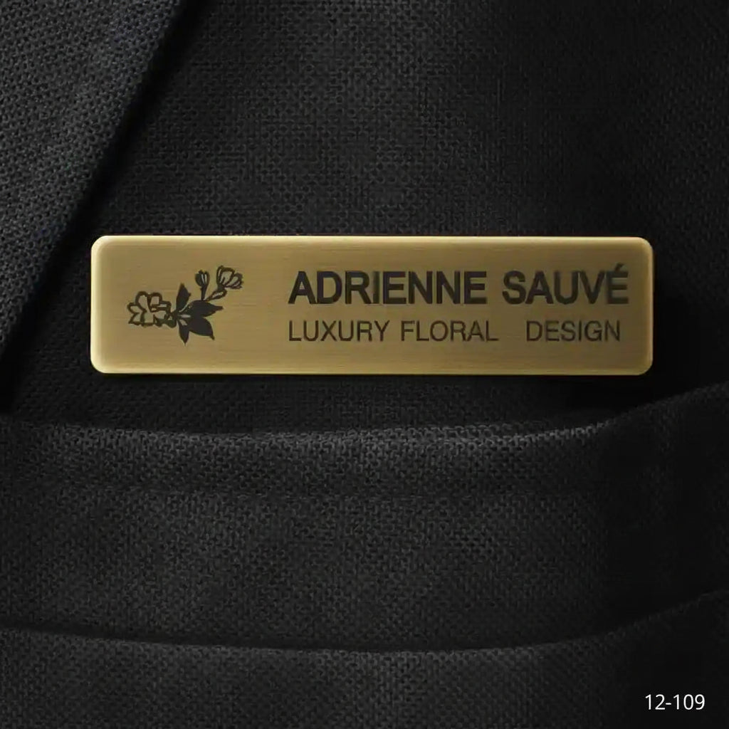 Name Badge - Engraved Heavy Brass