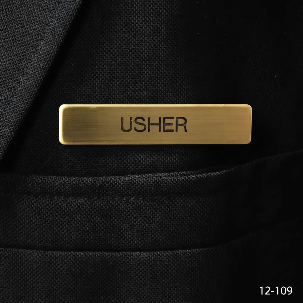 Name Badge - Engraved Heavy Brass